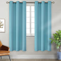 BGment Blackout Curtains - Grommet Thermal Insulated Room Darkening Bedroom and Living Room Curtains, Set of 2 Panels (42 x 72 Inch, Aqua)