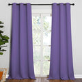 NICETOWN Patio Glass Door Blackout Curtains - Privacy Panel Drapes for Dining Room, Guest Room & Bedroom (Lilac Purple, 42" Wide x 95" Long, 1 Pair)