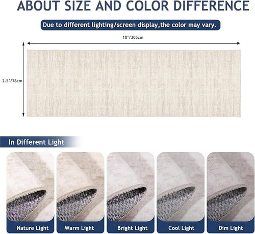 2.5x10 Washable Runner Rugs,10 ft Runner Rug for Hallways,Ultra-Thin Abstract Long Stain Resistant Rug Runner，Non-Slip Backing Kitchen Runner Rugs for Bedroom，Entryway，Living Dining Room