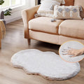 ORINOVA Grey Runner Fuzzy Rug for Bedroom Washable Fluffy Nursery Rugs for Living Room Cute Room 2x4 Rug