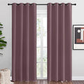 NICETOWN Dry Rose Blackout Curtains 86" Long for Office, Dining Room, 55" Wide, 2 Pieces, Guest Room, Sound Reducing Heat and Cold Block Curtain Panels for Modern Decorative