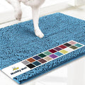 Muddy Mat® | Super Absorbent Door Mat Indoor, Microfiber Quick Dry Chenille Entryway Rug, Non-Slip Front Door Mat, Indoor Mats for Entryway, Machine Washable Pet Rug, Sky Blue 24"x36"