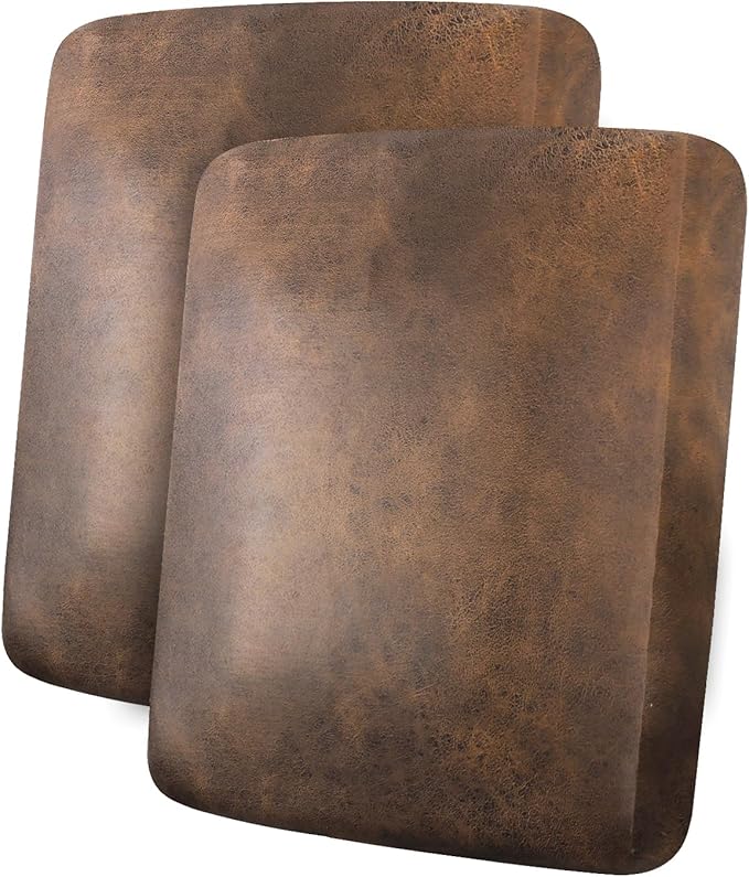 Leather Look Couch Cushion Covers Sofa Seat Slipcovers Sets Couches Furniture Protector for Sectional Armchair Loveseat Pets Kids Stretch Spandex Fabric (2 Cushion Sofa, Dark Brown)