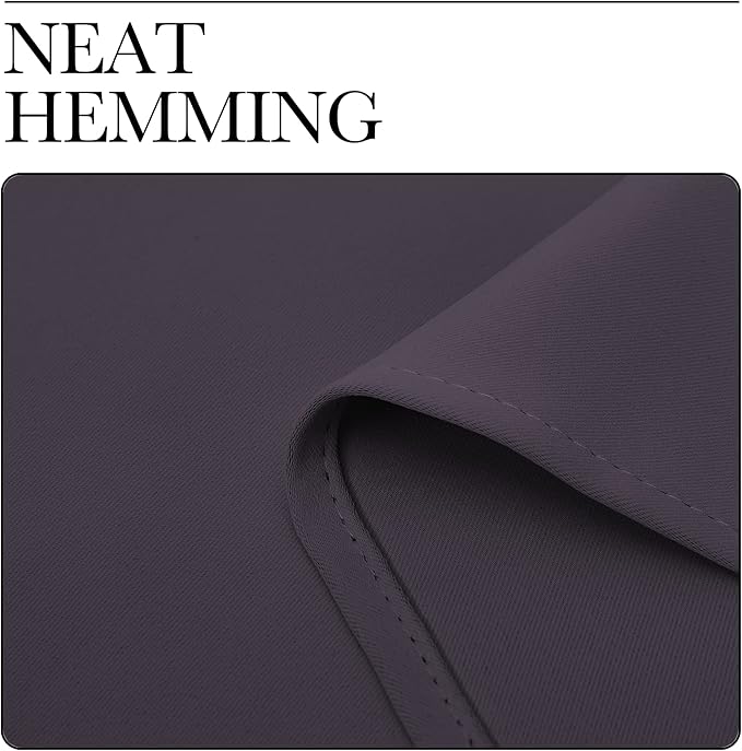 NICETOWN Blackout Window Curtains 80 inch Long, 2 Panels, 34 inch, Greyish Purple, Grommet Top Room Darkening Thermal Insulated Solid Vertical Drapes for Bedroom/Kid Room