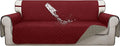 ISSUNTEX Double Protection 100% Waterproof Sofa Covers for Living Room, Couch Covers for 3 Cushion Couch Sofa, Reversible Furniture Protector Sofa Cover for Dogs (Oversized Sofa, Christmas Red/Beige)
