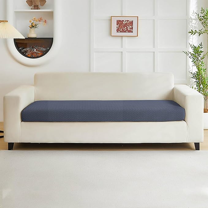 Couch Covers for 3 Cushion Sofa Pet Friendly Couch Cushion Covers Universal Sofa Covers Washable Stretch Slipcovers for Sectional Sofa (Texture Metal Gray,Large Triple Seat Cover)