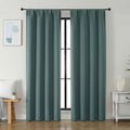 Simplebrand Ava Dark Green Blackout Curtains for Bedroom 84 Inch Length 2 Panels Set, Solid Thermal Insulated Privacy Nursery Window Treatment Curtains Blackout Drapes, W40 x L84 Inch, Dark Green