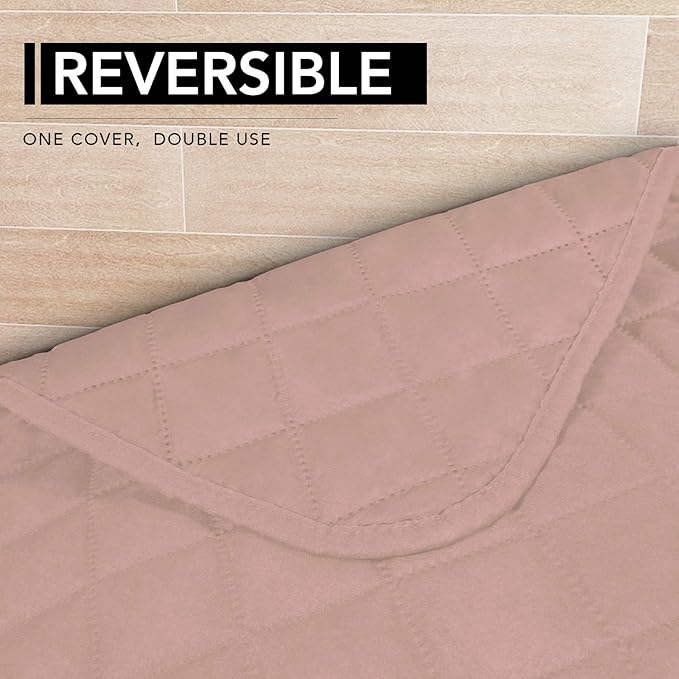 Easy-Going Sectional Couch Covers for Dogs L Shape Sofa Cover Reversible Sofa Slipcover Chaise Lounge Cover Furniture Protector Cover for Pets Dog Cat (42 x 68 inches, Pink/Pink)