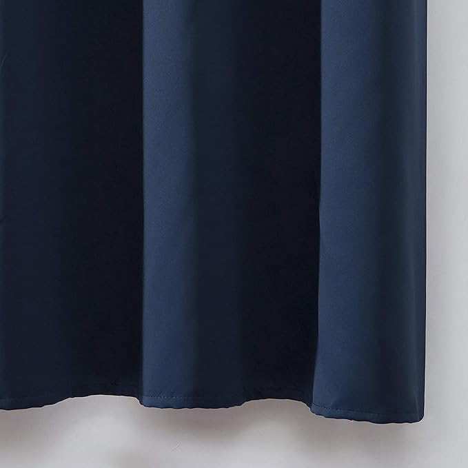 LEMOMO Navy Blue Thermal Blackout Curtains/42 x 72 Inch/Set of 2 Panels Room Darkening Curtains for Bedroom