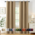 MIULEE Taupe Brown Blackout Curtains for Bedroom Living Room 72 Inches Long 2 Panels, Thermal Insulated Room Darkening Drapes Solid Grommet Noise Reduction Light Blocking Window Treatments 40x72 Inch