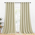 NICETOWN Room Darkening Draperies Window Curtain Panels, Thermal Insulated Grommet Room Darkening Curtains for Bedroom (Beige, 2 Panels, W70 x L108 -inch)