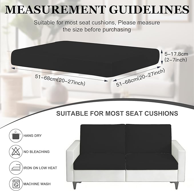 4Pcs Patio Stretch Cushion Covers,Outdoor Sofa Replacement Cover Slipcovers for Patio Furniture Cushion Covers, Washable Reusable Furniture Protector