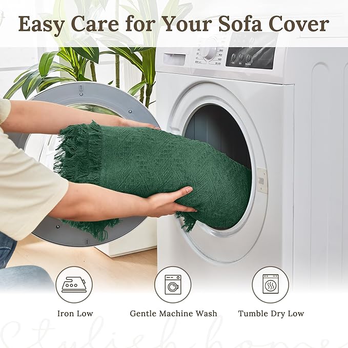 HOMERILLA Christmas Couch Covers,Sectional Couch Covers L Shaped Sofa Cover Blanket 2 Pieces L Shape Sofa Decoration Protector for Pets Dogs(Vintage Green, X-Large)