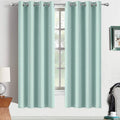 Yakamok Aqua Blackout Room Darkening Thermal Insulated Solid Grommet Curtainsfor Bedroom Light Blocking Window Treatment Curtian Drapes for Living Room(Aqua Blue,52x72-inch, 2 Panels)