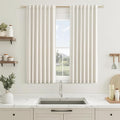 Guken Cream 100% Blackout Curtains 45 Inch Length 2 Panels Set for Living Room Bedroom Back Tab Black Out Linen Drapes Room Darkening Window Curtains 52x45