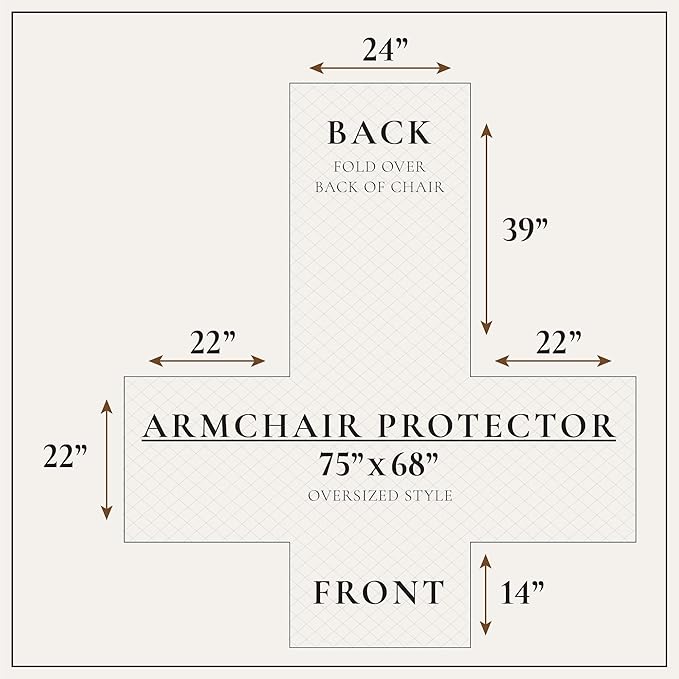 Great Bay Home Velvet Chair Cover - Washable Slipcover Furniture Protector with Elastic Straps - Furniture Cover for Dogs, Kids, and Pets - Stitched Detail (Wild Dove Grey)