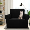 ZNSAYOTX 1 Piece Jacquard Chair Slipcovers for Living Room High Stretch Chair Covers with Arms Anti Slip Pets Friendly Couch Sofa Armchair Cover Furniture Protector (Chair, Black)
