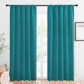 NICETOWN Peacock Blue Blackout Curtains Panels for Window, Thermal Insulated Rod Pocket Blackout Drapes/Draperies for Living Room (2 Panels, W52 x L84 inches)