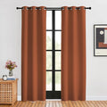 NICETOWN Blackout Draperies Curtains for Girls Room, Burnt Orange, 1 Pair, 34 x 80 inches, Nursery Essential Thermal Insulated Grommet Top Blackout Panels