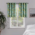Topfinel Sage Green Small Kitchen Curtains 36 Inch Watercolor Botanical Floral Hummingbird Grommet Thermal Insulating Tier Curtains, for Camper Window Cafe Basement Bathroom Dinning Room,2 Pieces