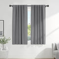 PONY DANCE Blackout Curtains Thermal Insulated Window Treatment Panels Room Darkening Blackout Drapes for Living Room Back Tab/Rod Pocket Bedroom Draperies, 52x63 Inch, Silver Grey, 2 Panels