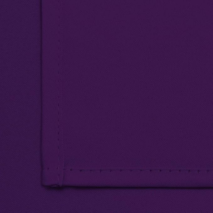 Yakamok Blackout Curtains Room Darkening Thermal Insulated Window Panels,Solid Grommet Top Drapes for Bedroom/Living Room(70Wx84L, Purple, 2 Panels)