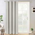 Yakamok Wide Thermal Blackout Patio Door Curtain Panel,Light Beige Grommet Sliding Door Insulated Curtains, Extra Wide Curtains for Sliding Glass Door,Light Beige, W52 x L84, 1 Panel