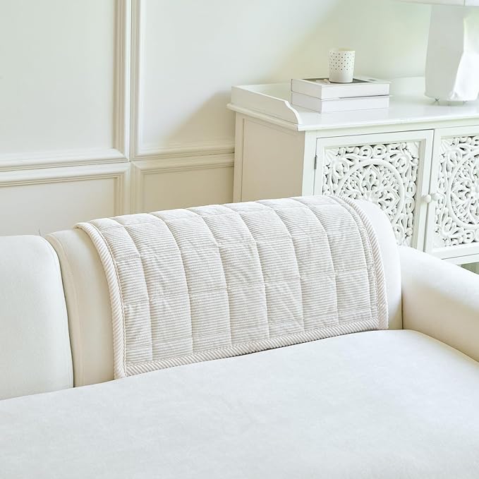 Couch Covers for Dogs Washable, Non Slip Couch Covers for Loveseat Sofa Pet Friendly, Soft Fuzzy Sofa Covers for Pet, Dog Couch Cover Furniture Protector(1PC,Beige White,27.6"x27.6")