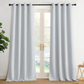 NICETOWN Room Darkening Draperies Curtains Panels, 2 Panels Greyish White W52 x L102