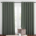 NICETOWN Blackout Curtains and Drapes for Living Room - Thermal Insulated Solid Grommet Top Blackout Panels/Draperies for Kid's Room/Bedroom (Dark Mallard, 1 Pair, 80 x 84 Inch)
