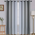 SimpleHome Ombre Room Darkening Curtains for Living Room,2 Panels,Light Blocking Gradient Grey to Greyish White Thick Thermal Insulated Grommet Window Curtains/Drapes for Bedroom,52x96 inches Length