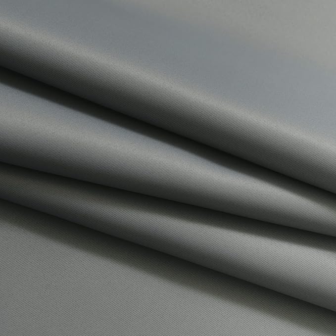 Yakamok 84 Inch Length Gray and Greyish White Gradient Color Ombre Curtains for Bedroom, Room Darkening Thermal Insulated Grommet Window Drapes for Living Room (2 Panels, 70x84 Inch)