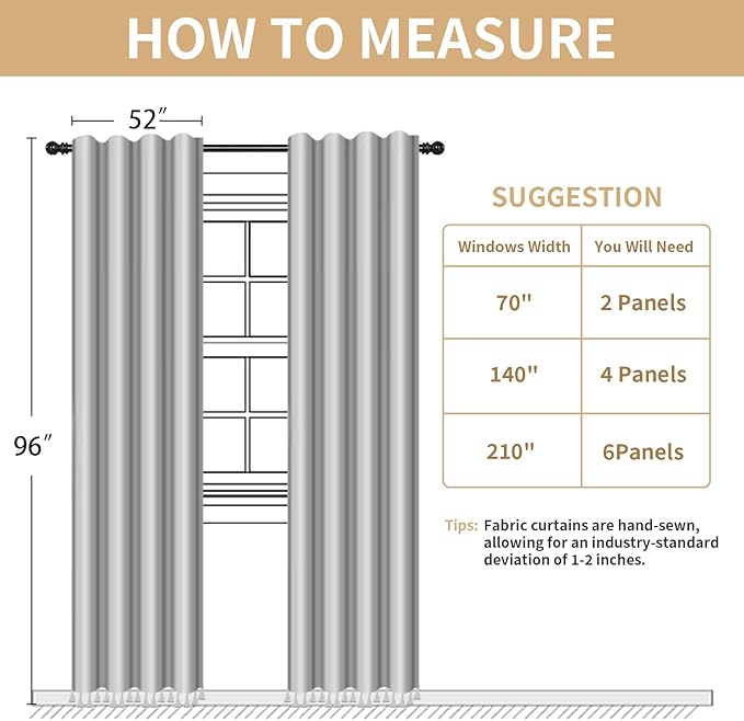 Farmhouse Floral Curtains 96 Inches Long 100% Blackout Living Room Drapes, Linen Blend Bohemian Window Curtain Panels with Tassel Bedroom 2 Panels Thermal Insulated Room Darkening