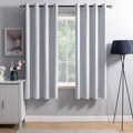 MIULEE 2 Pieces Greyish White Velvet Curtains Exquisite & Elegant Grommet Thermal Soundproof Room Darkening Light Blocking Curtains/Drapes for Living Room Bedroom 52 x 63 Inch