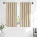 Pony Dance Blackout Curtains for Bathroom - Solid Light Window Decor for Kitchen/Bedroom, RV Drapes for Camper Windows, 34x45 inch, 2 Curtain Panels, Biscotti Beige