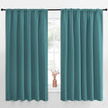 NICETOWN Blackout Curtains for Bedroom, Blackout Curtain Panels, Sea Teal, 1 Pair, 62 by 63-inch, Window Treatment Energy Saving Thermal Insulated Solid Rod Pocket Blackout Drapes/Draperies