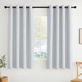 NICETOWN Room Darkening Draperies Curtains Panels, 2 Panels Greyish White W52 x L63