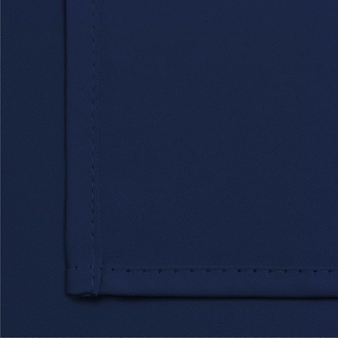 Yakamok Blackout Curtains Room Darkening Thermal Insulated Window Panels,Solid Grommet Top Drapes for Bedroom/Living Room(70Wx84L, Navy Blue, 2 Panels)