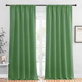 NICETOWN Blackout Curtains for Living Curtains, Froest Green, 2 Panels, 52 by 95, Room Darkening Window Curtain Panels, Easy-Care Solid Thermal Insulated Draperies/Drapes for Daughter Room