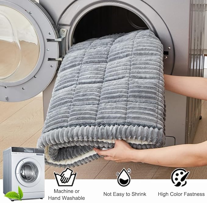 Couch Cover for Dogs Washable, Fuzzy Pet Couch Covers for 3 Cushion Sofa Pet Friendly, Non Slip Sofa Cover (Blue-Grey, 27.6" x 70.9"/70 x 180cm)