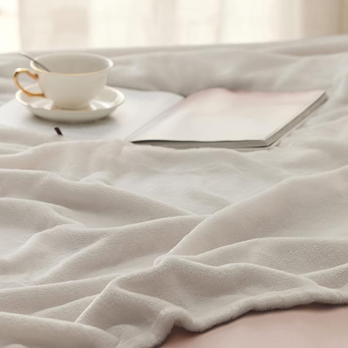 Bedsure GentleSoft Fleece Bed Blankets Large Size Linen - Soft Lightweight Fuzzy Cozy Luxury Oversized King Blanket Microfiber, Room Home Decor Gifts for Women and Men, 120x120 inches