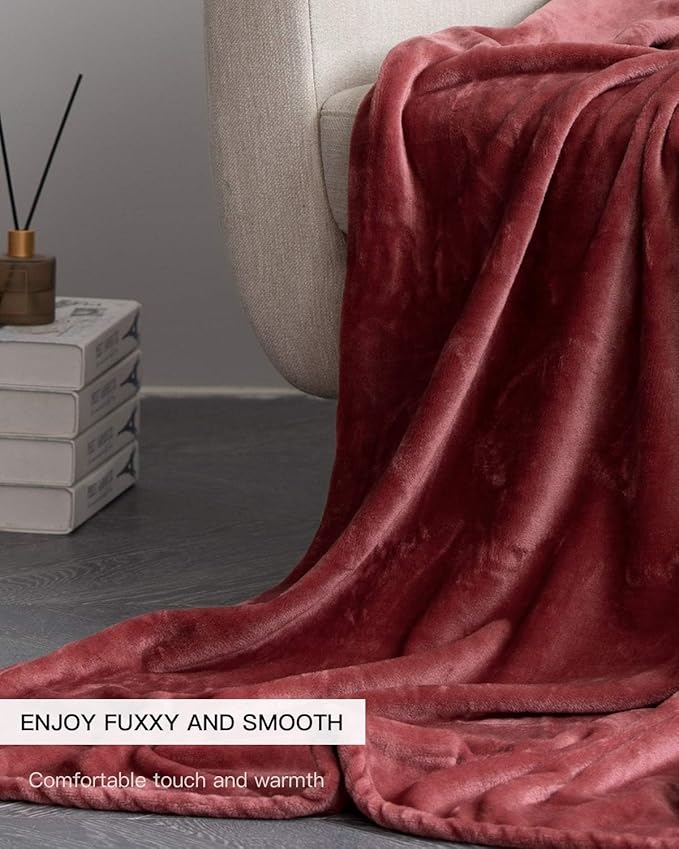 KMUSET Fleece Blanket Throw Size Coral Lightweight Super Soft Cozy Luxury Bed Blanket Microfiber