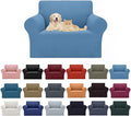 Cupuamon 2026 New Stretch Chair Sofa Slipcovers Couch Cover for 1 Seater Furniture Protector Sofa Covers with Elastic Bottom Jacquard Fabric Small Checks for Pets, Kids - Riverside