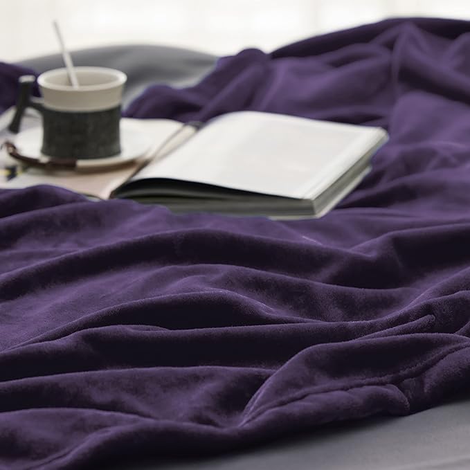 Bedsure GentleSoft Purple Fleece Blankets King Size - Bed Blanket Soft Lightweight Plush Cozy Fuzzy Luxury Microfiber, 108x90 inches