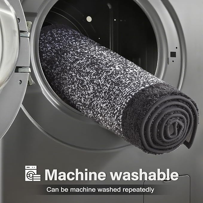 48x24 Long Bathroom Rugs Washable Non Slip, Dark Grey Bath Mat for Bathroom Floor Tub, Soft Absorbent Quick Dry Mats for Shower, Bathtub,Home Decor