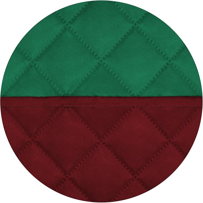 PureFit Reversible Quilted Sofa Cover, Water Resistant Slipcover Furniture Protector, Washable Couch Cover with Non Slip and Elastic Straps for Kids, Dogs, Pets (XX Large, Green/Red)