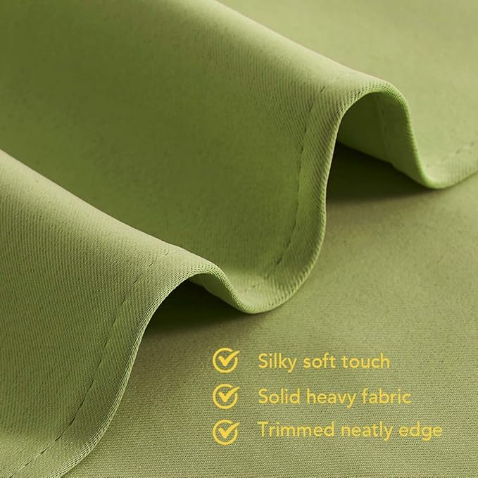 NICETOWN Room Darkening Draperies Window Curtain Panels, Fresh Green, 2 Panels, W60 x L84 -inch, Thermal Insulated Grommet Room Darkening Curtains for Bedroom