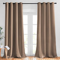 NICETOWN Blackout Curtains 90 inches Long for Bedroom - Grommet Light & Heat Blocking Window Treatments Soundproof Drapes for Living Room (2 Panels, W52 x L90, Cappuccino)