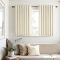 Topfinel 54 Inch Long Blackout Tiers Curtains for Small Window Cream Colored Custom Short Curtain Drapes for Livingroom Bedroom Thermal Insulated Linen Cafe Drapes 2 Panels (W52 xL54) Cream Ivory