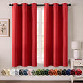 MIULEE Christmas Red Blackout Curtains for Bedroom Living Room 54 Inches Long 2 Panels, Thermal Insulated Room Darkening Drapes Solid Grommet Top Light Blocking Window Treatments 40x54 Inch